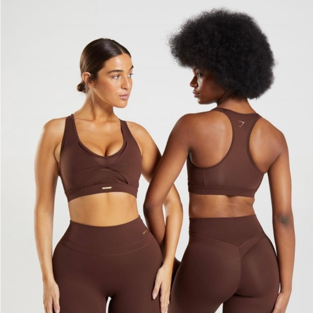 Whitney Simmons x Gym Shark sports bra rekindle brown (S)